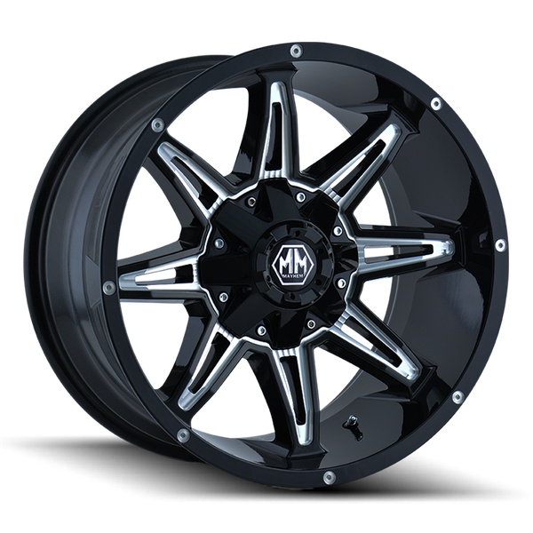 MAYHEM RAMPAGE BLACK MILLED SPOKES