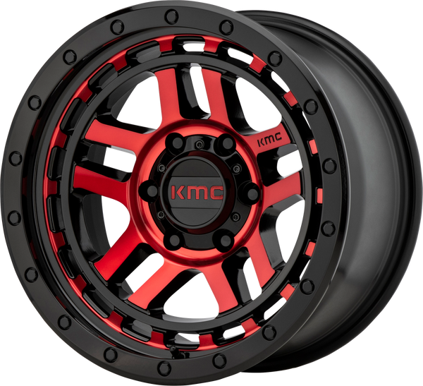KM540 RECON Gloss Black Machined With Red Tint