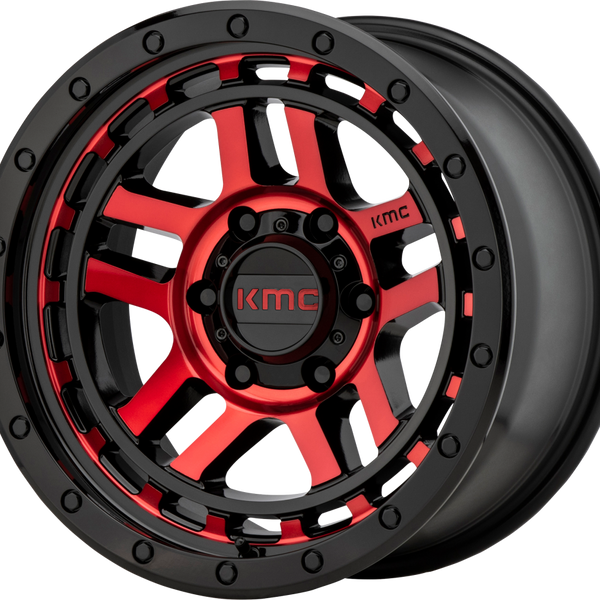 KM540 RECON Gloss Black Machined With Red Tint