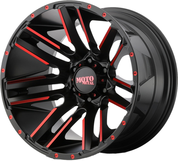MO978 RAZOR Satin Black Machined Red Tint