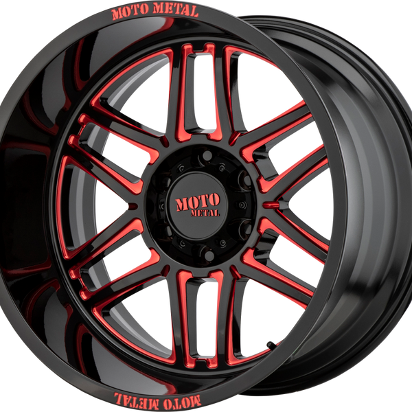 MO992 FOLSOM Gloss Black Milled With Red Tint