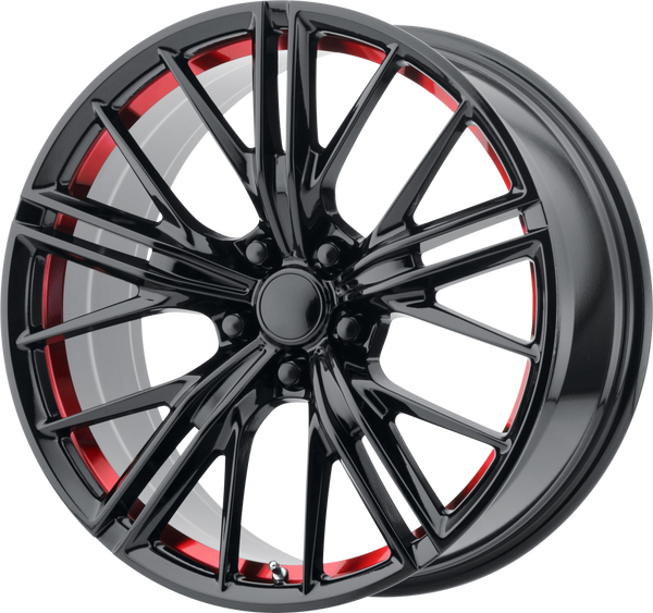 PR194 Gloss Black Red Machined