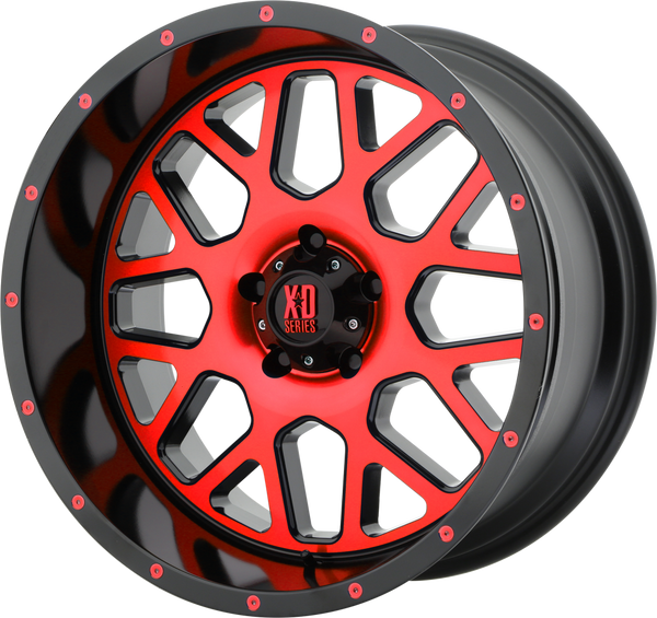XD820 GRENADE | Satin Black Machined Face With Red Tinted Clear Coat