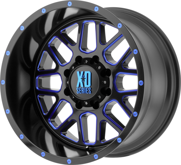 XD820 GRENADE | Satin Black Milled With Blue Clear Coat