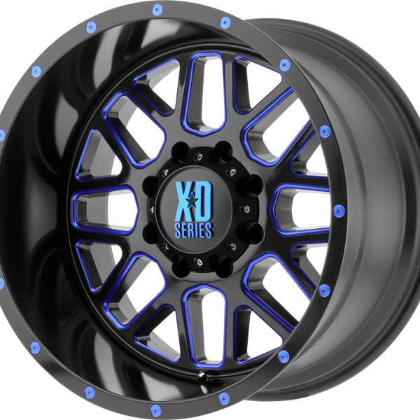 XD820 GRENADE | Satin Black Milled With Blue Clear Coat